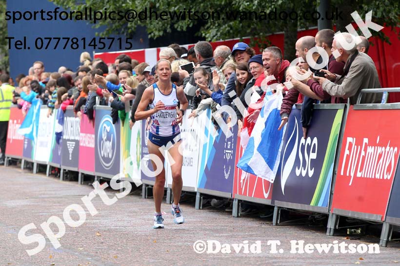 Joasia Zakrzewski (Scotland) in the womens Commonwealth Games Marathon, Glasgow. Photo: David T. Hewitson/Sports for All Pics